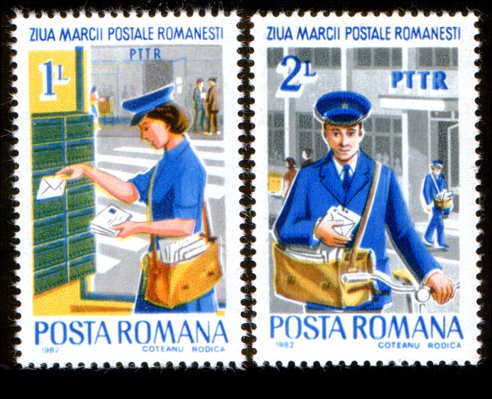 1982 - Ziua marcii postale, serie neuzata